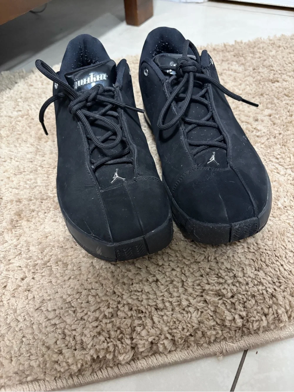 Nike air jordan team elite te 2 low  black on black sneakers men